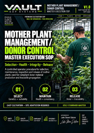 GACP Mother Plant Management and Donor Control master SOP