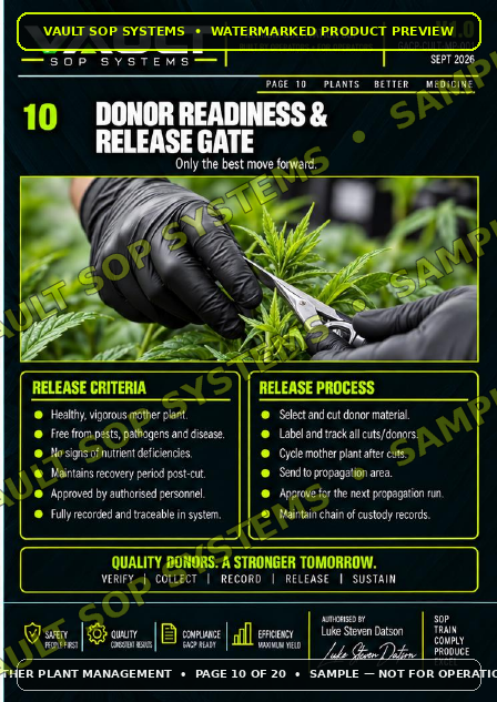 Watermarked internal sample page from Mother Plant Management, page 10 of 20